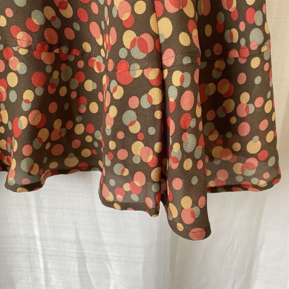 valerie stevens petites 100% silk skirt Size 8P Polka Dots Y2K - Picture 4 of 13